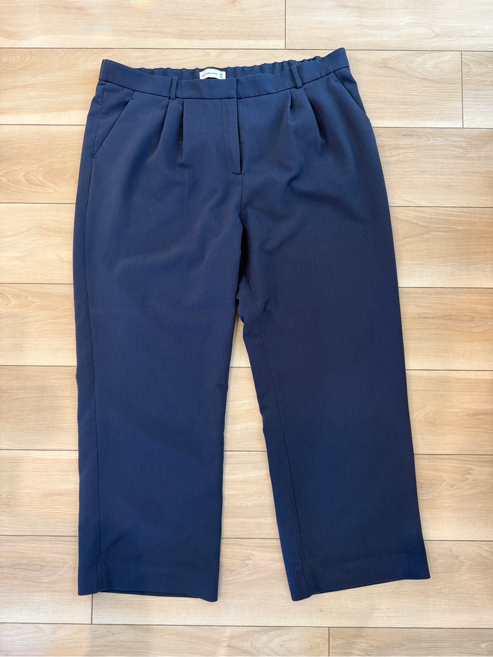 TALL Abercrombie Sloane Tailored Wide Leg Pant Navy